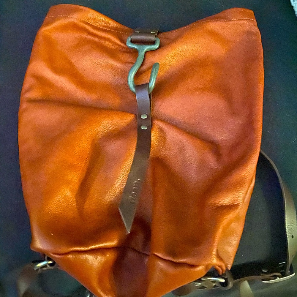 Leather backpack